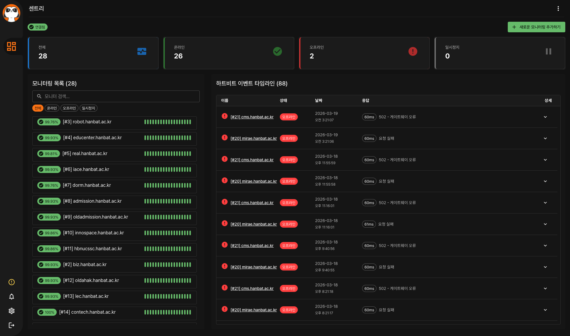 센트리 전체 화면