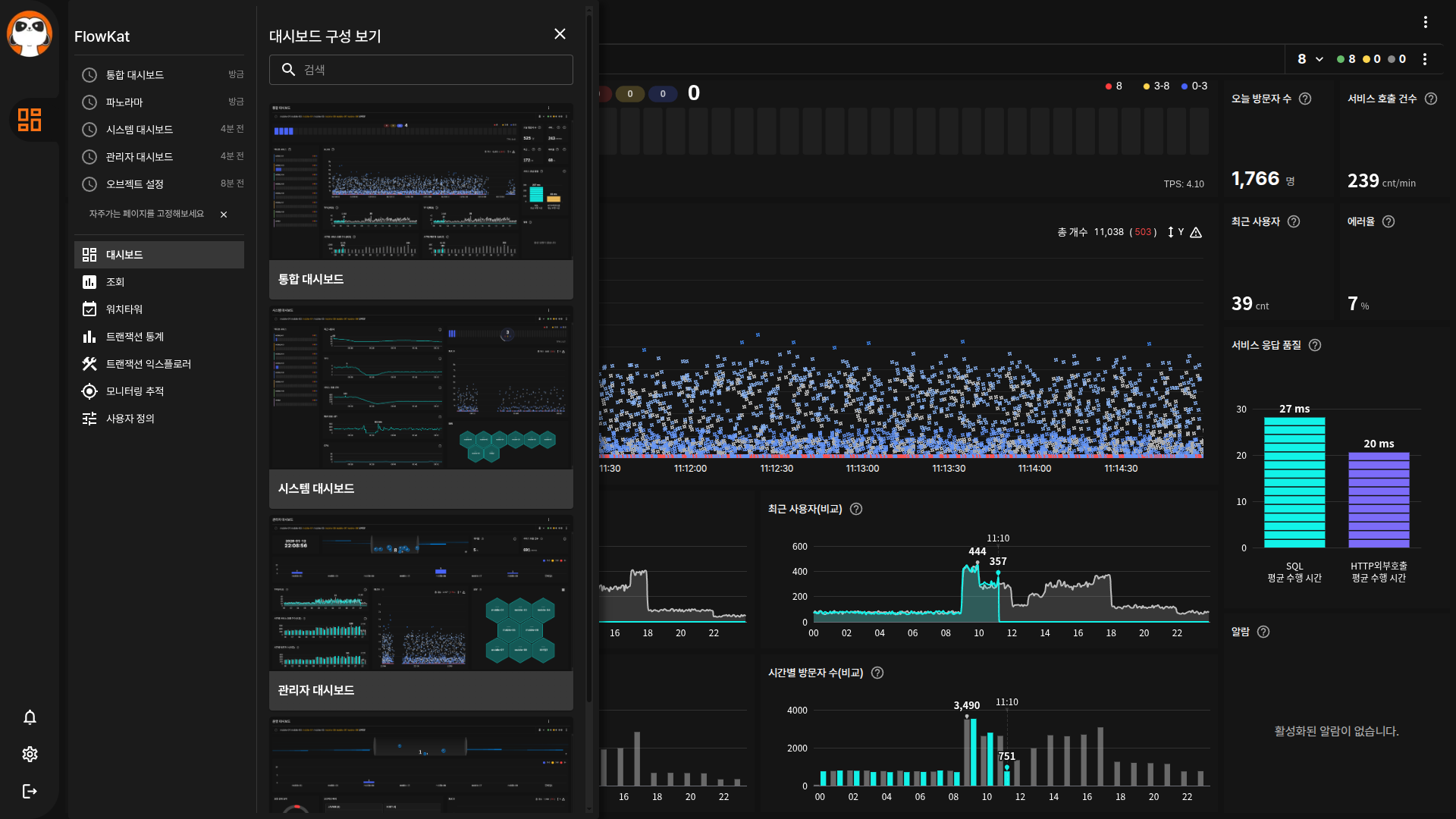 최근 방문 예시